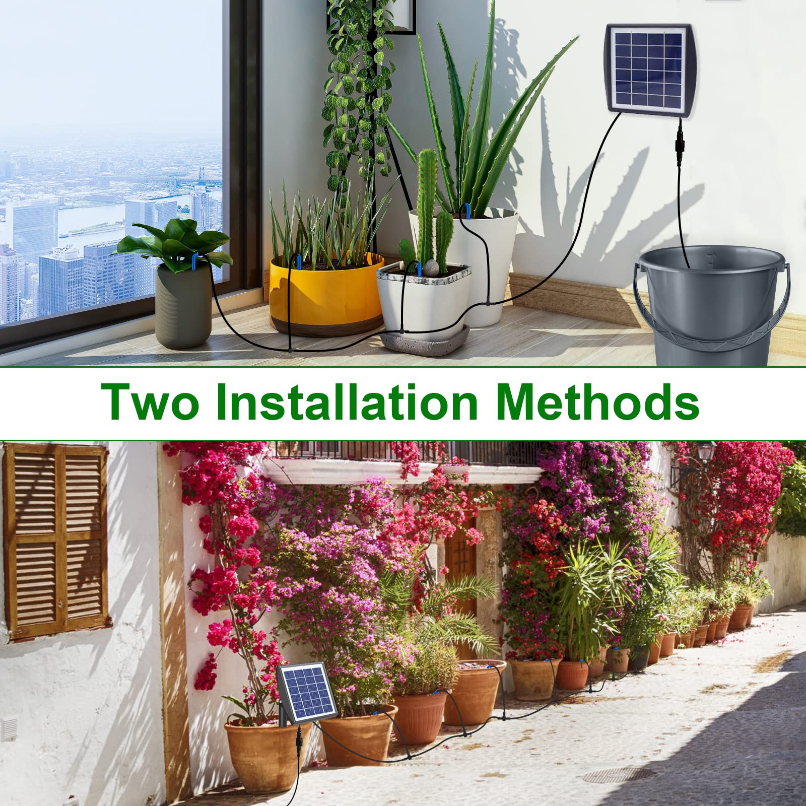 RISINGUP irrigation system with precision drippers in use