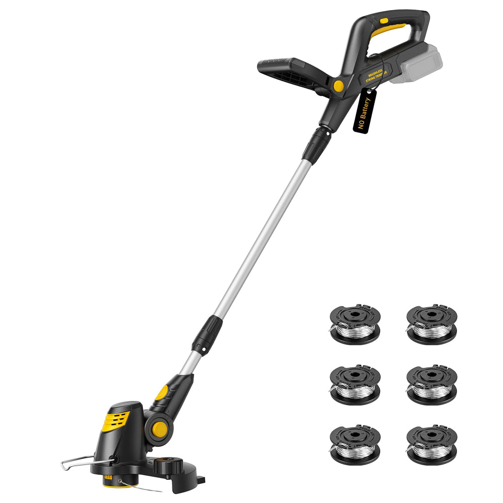 RKBUDOL Brushless Weed Eater front view in yellow