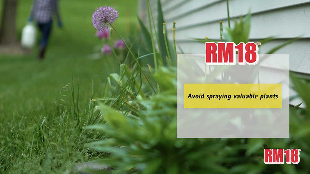 RM18 Fast-Acting Weed Killer packaging and contents