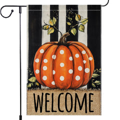 RMXJKIIU 12x18 inch garden flag with pumpkin design