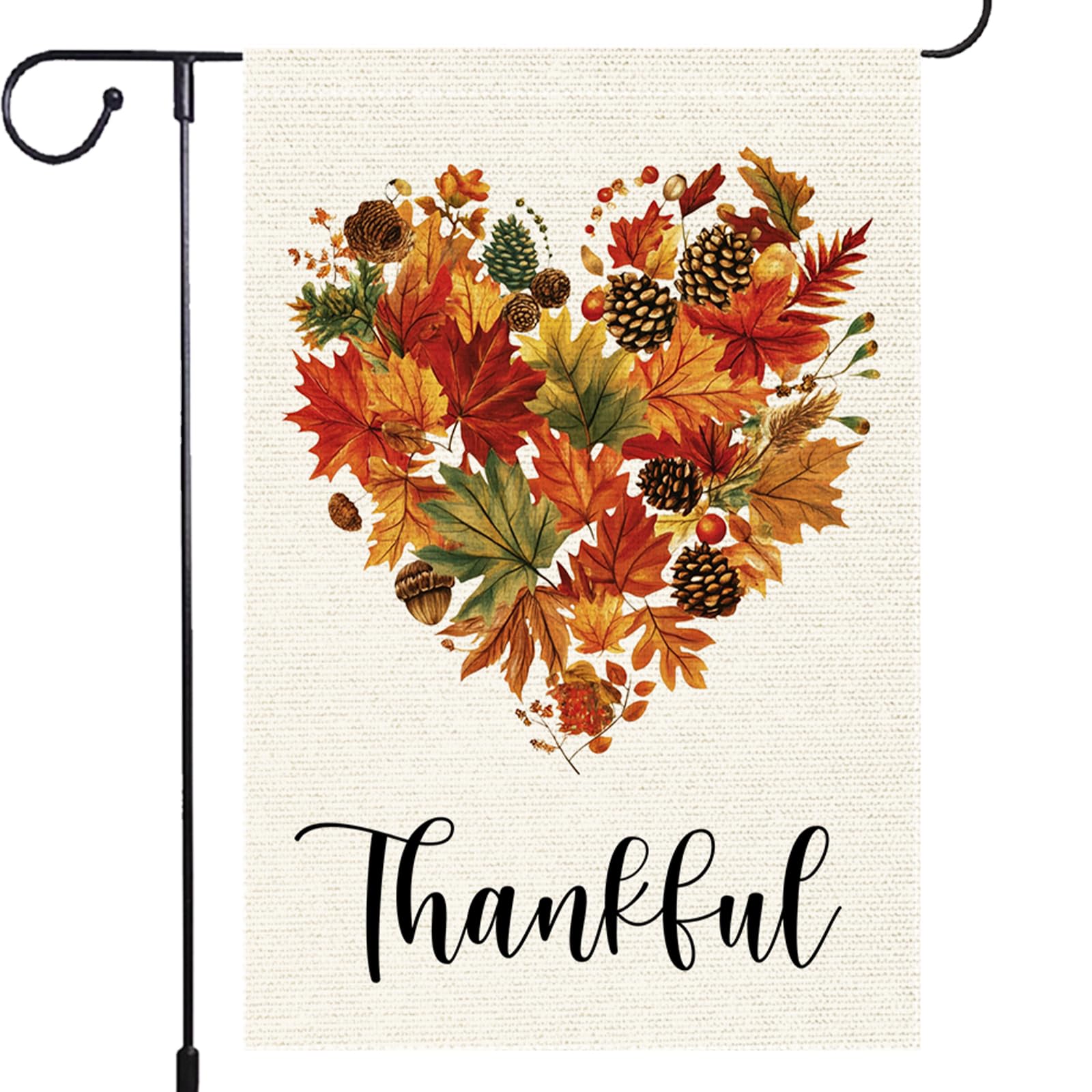 RMXJKIIU Fall Garden Flag 12x18 inch front view with autumn design