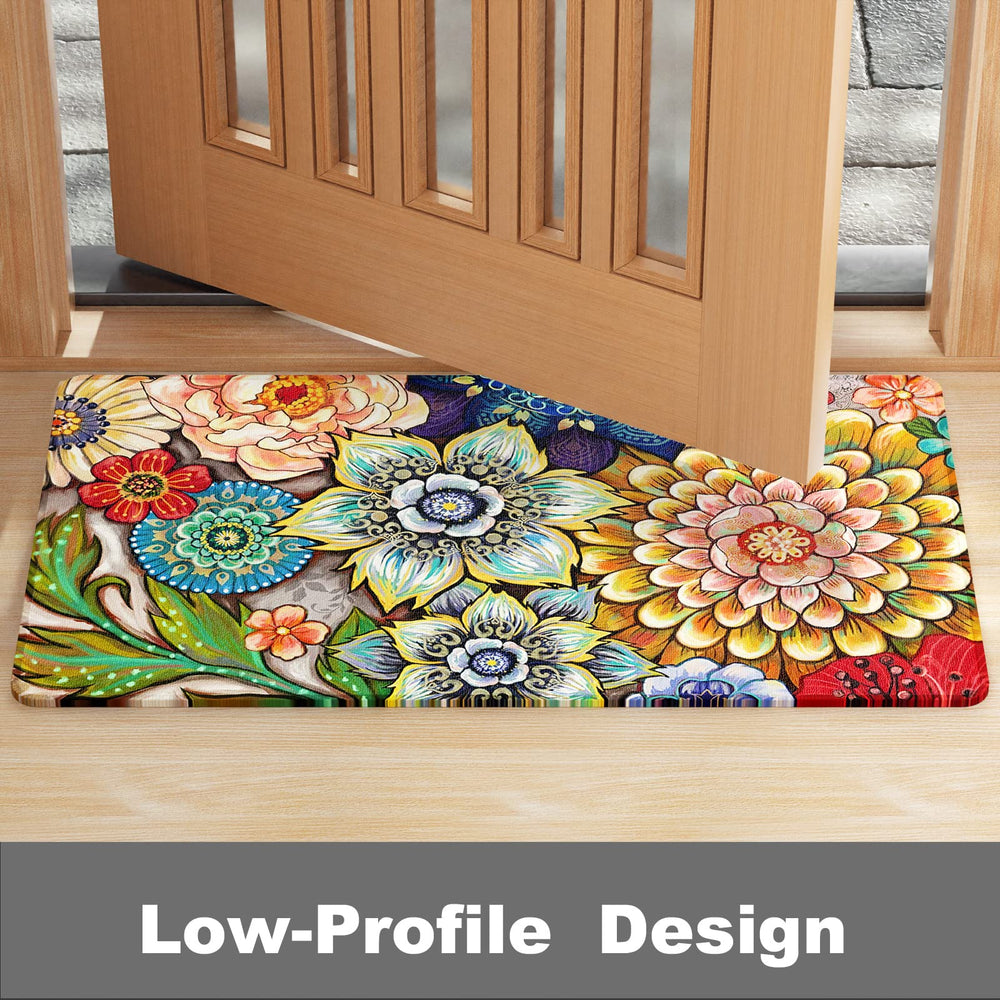Rnivvi colorful mandala door mat in mud room