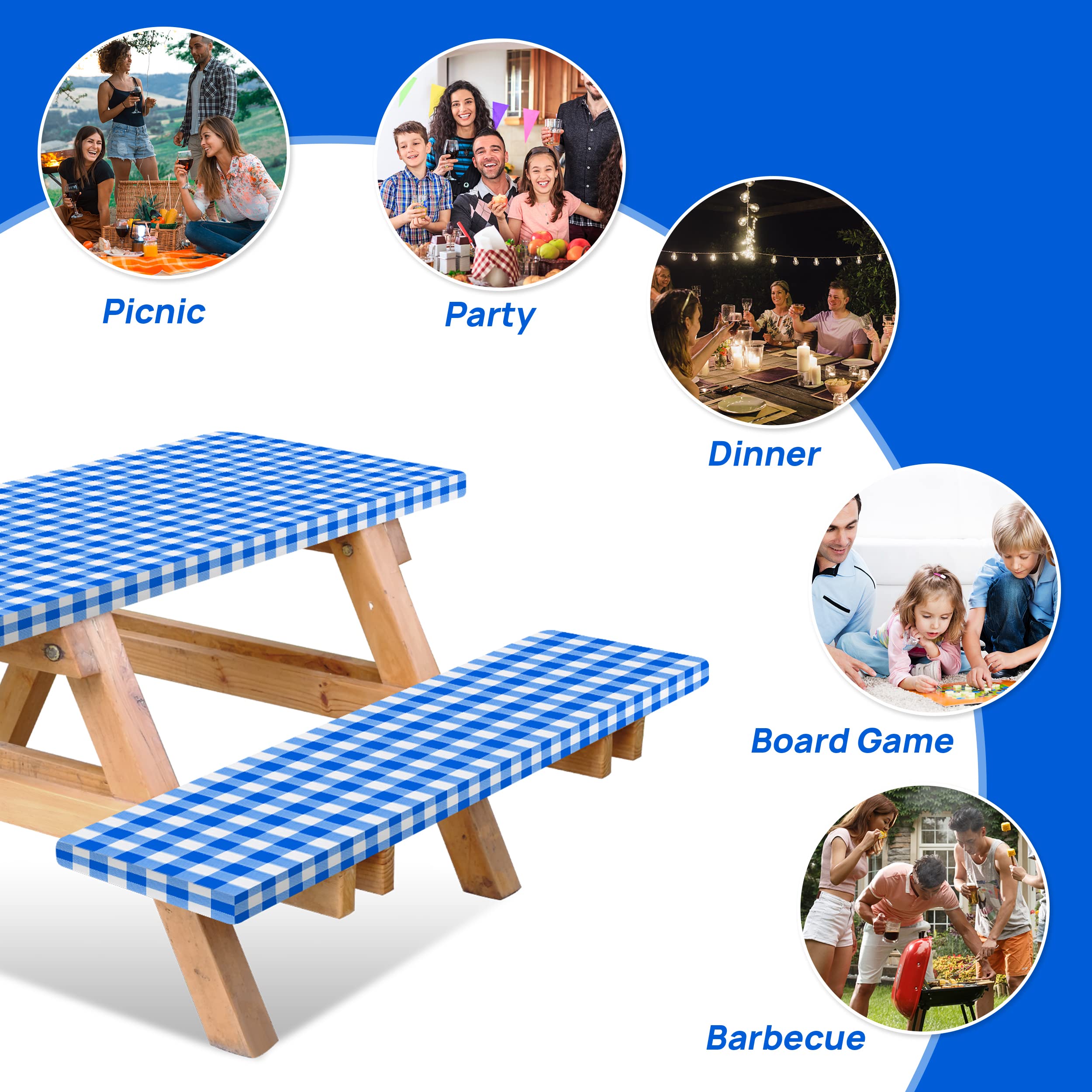 RNOONY picnic table covers in carrying bag
