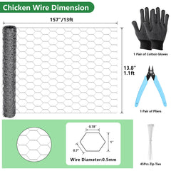 ROADPLUM Chicken Wire Mesh with included gloves and pliers