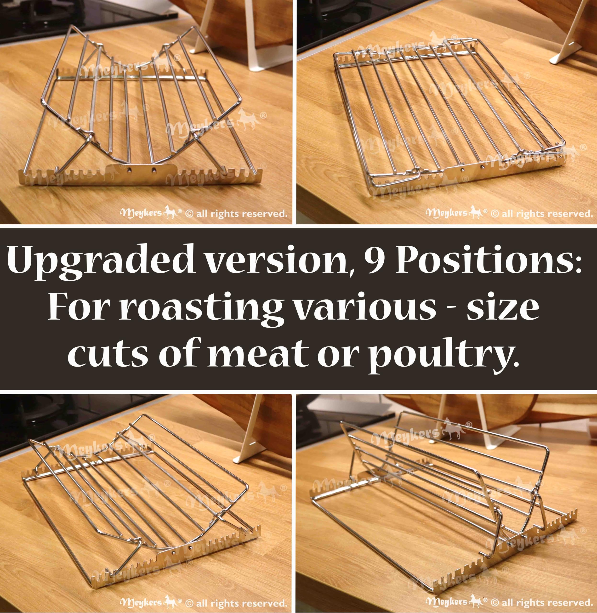 Roasting rack with chicken on a 9x13 pan