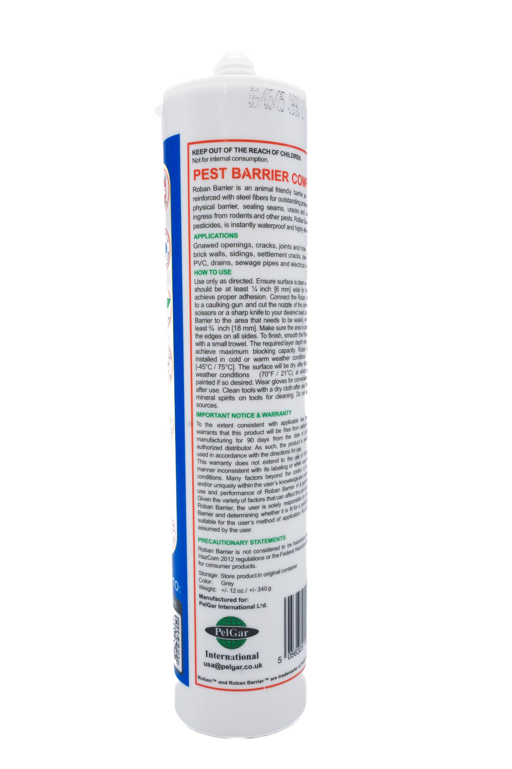 ROBAN BARRIER Rodent Block Compound with metal fiber reinforcement
