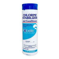 Robelle 1.75-Pound Chlorine Stabilizer front view with packaging