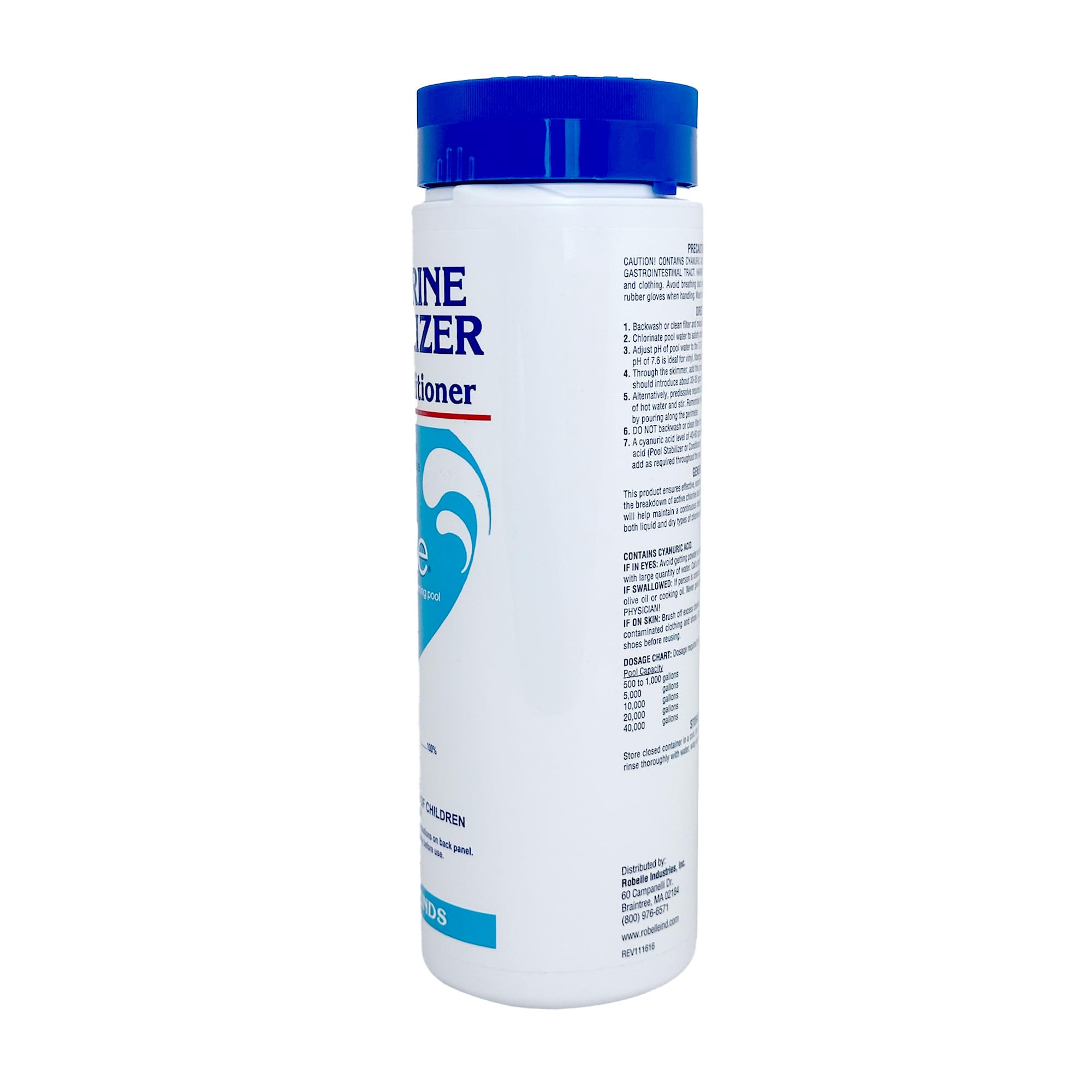 Robelle 1.75-Pound Chlorine Stabilizer in a pool setting