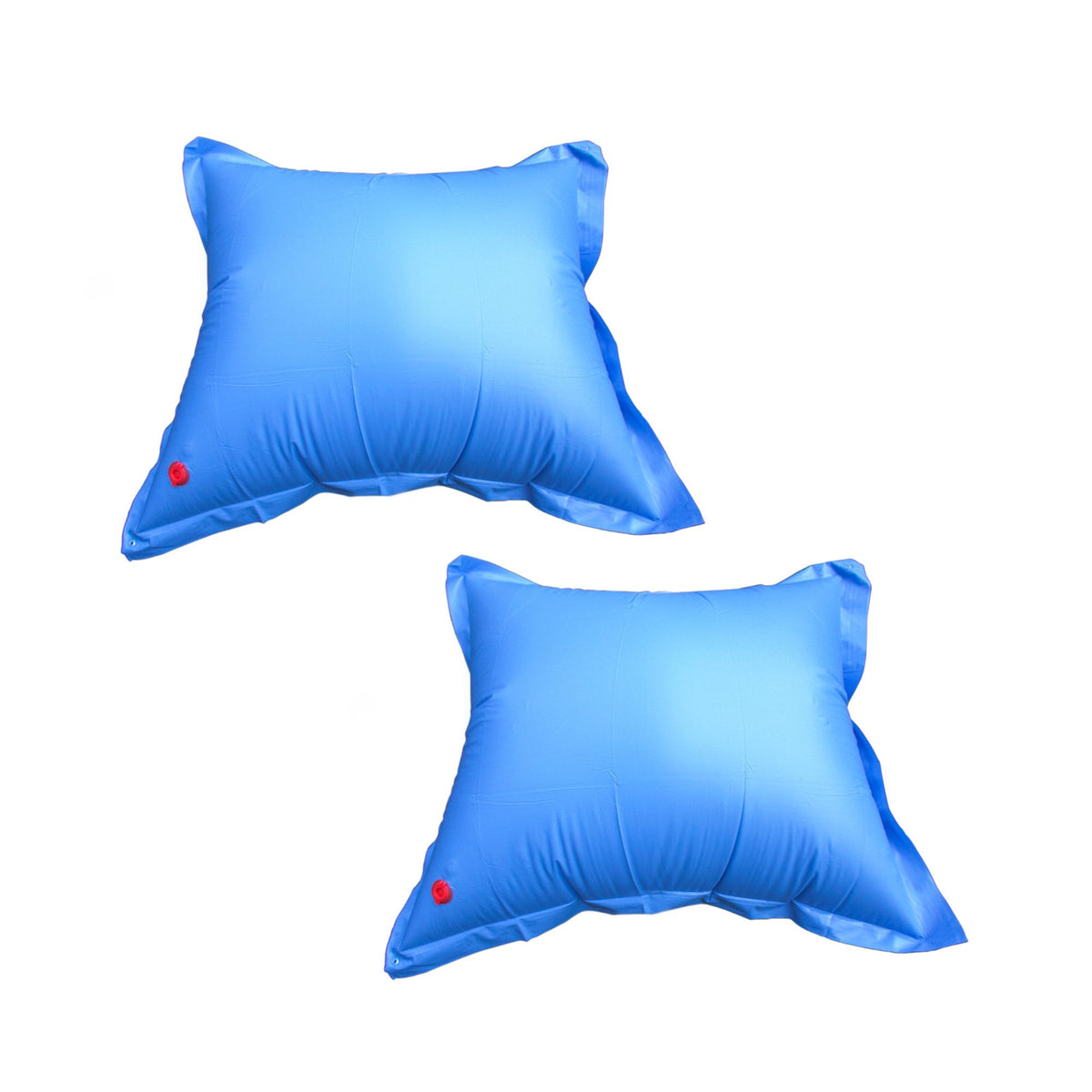 Robelle 4 ft. x 4 ft. heavy duty pool pillow blue, front view