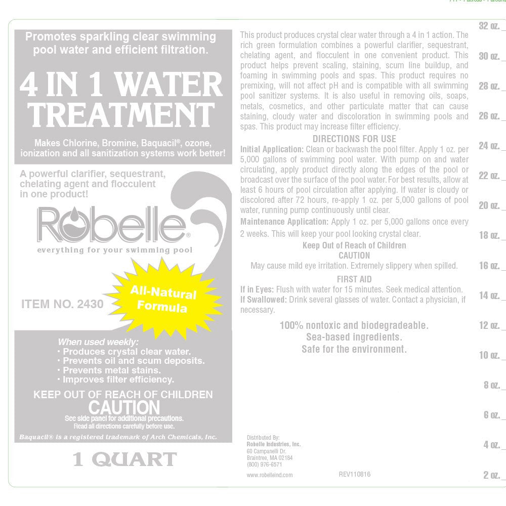 Robelle 4-in-1 Pool Clarifier 2-Pack with detailed label