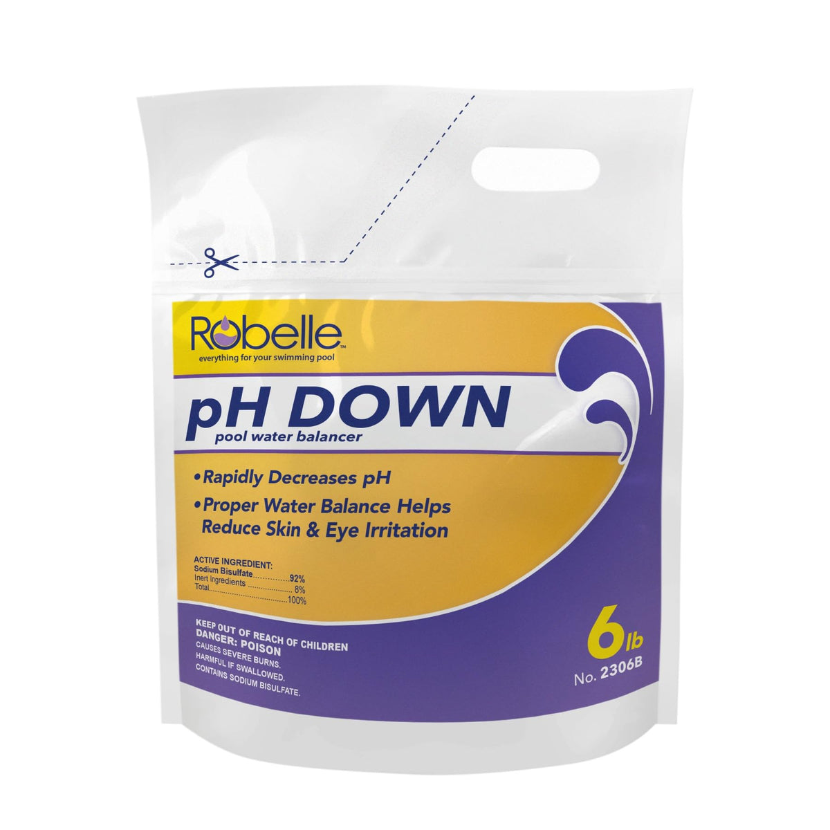 Robelle 6-Pounds Premium pH Down powder package front view
