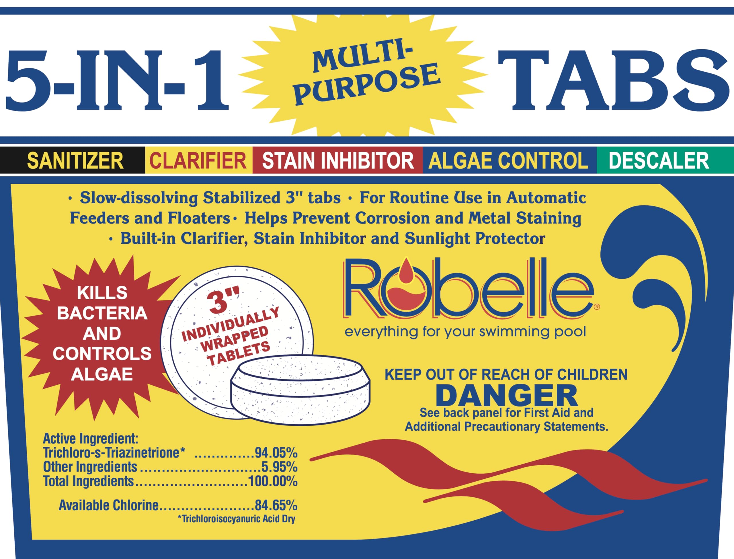 Robelle chlorine tablet in automatic feeder