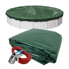 Robelle Dura-Guard 22 ft round pool cover front view