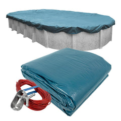 Robelle Extra Heavy Duty Galaxy Pool Cover 12 x 21 ft front view