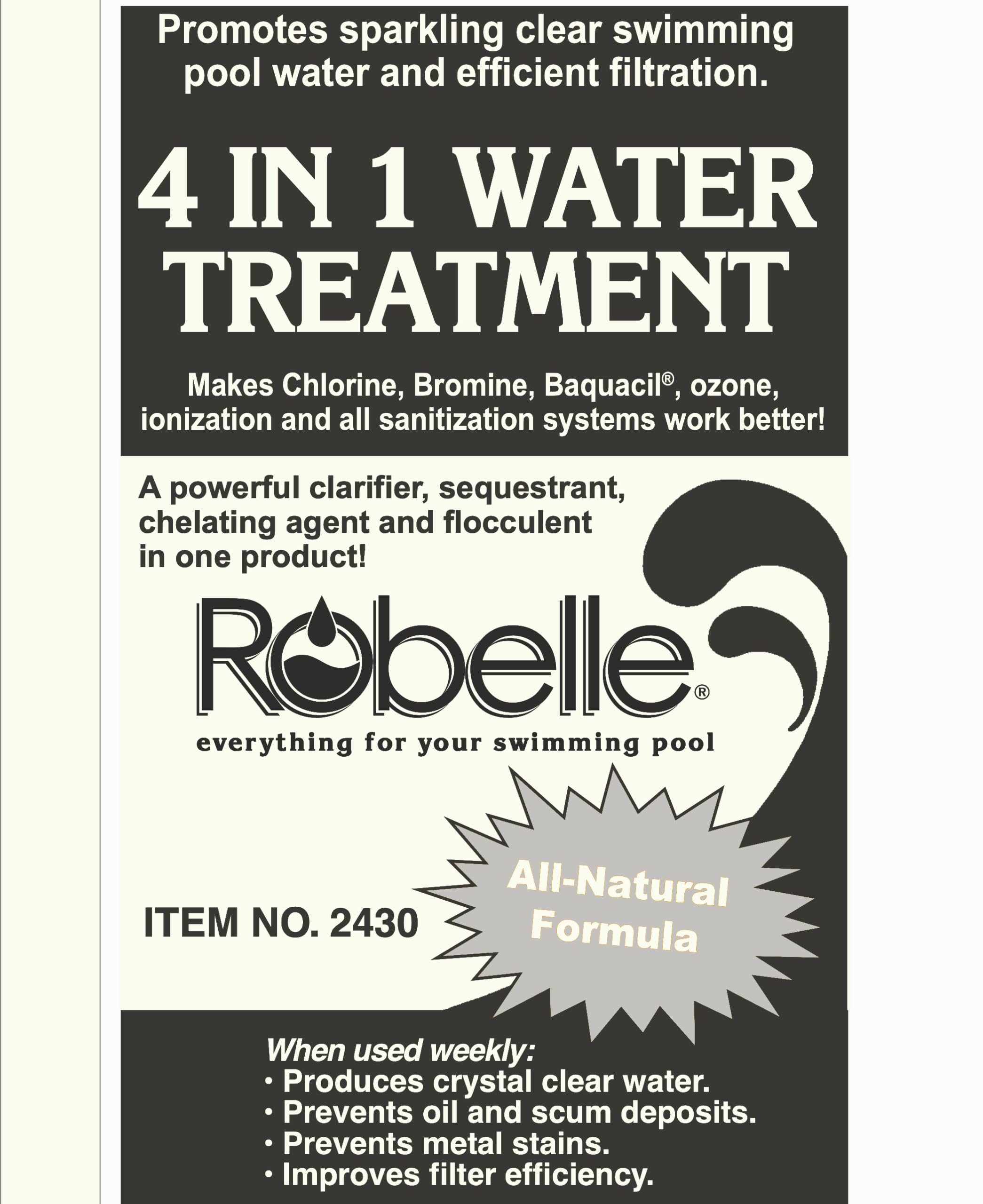 Robelle Pool Clarifier pouring into pool water