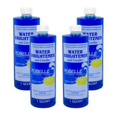 Robelle Premium Water Brightener and Clarifier 4-Pack bottles front view
