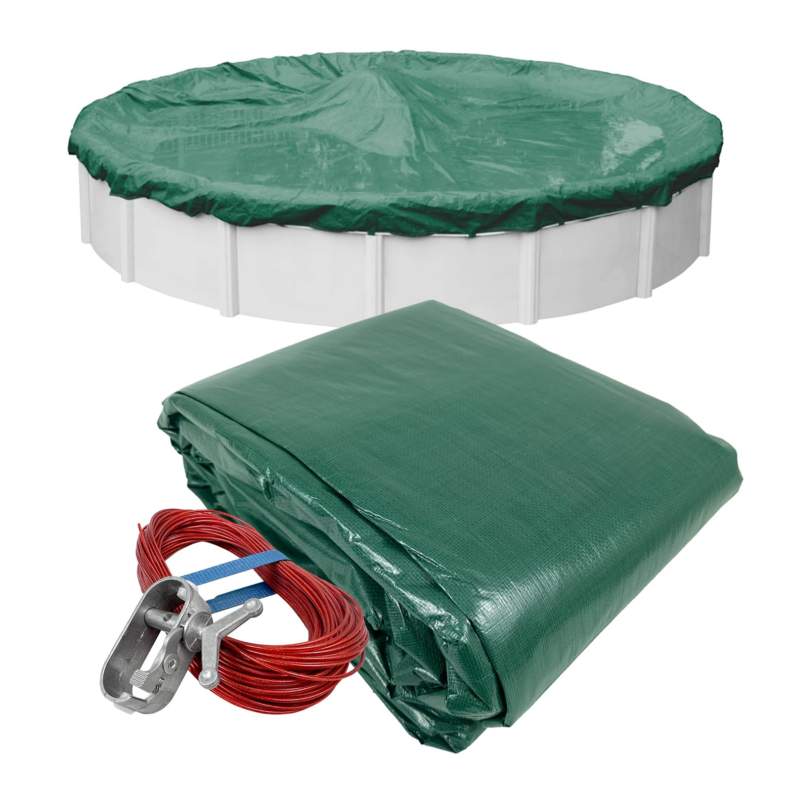 Robelle Winter Pool Cover 18 ft round green top