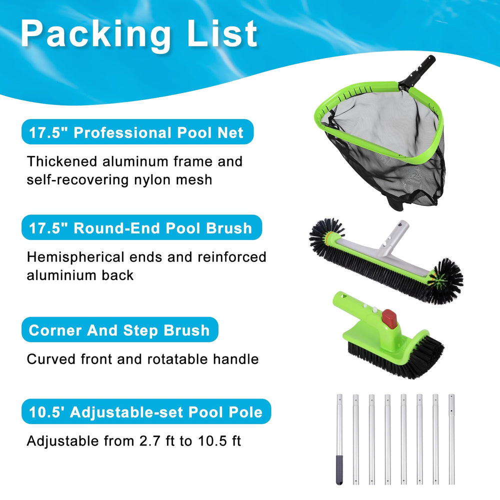 Robust aluminum pool net with widened edge