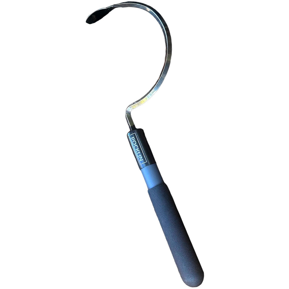 Rocklin Industry Large Radius Hook Cultivator front view, stainless steel