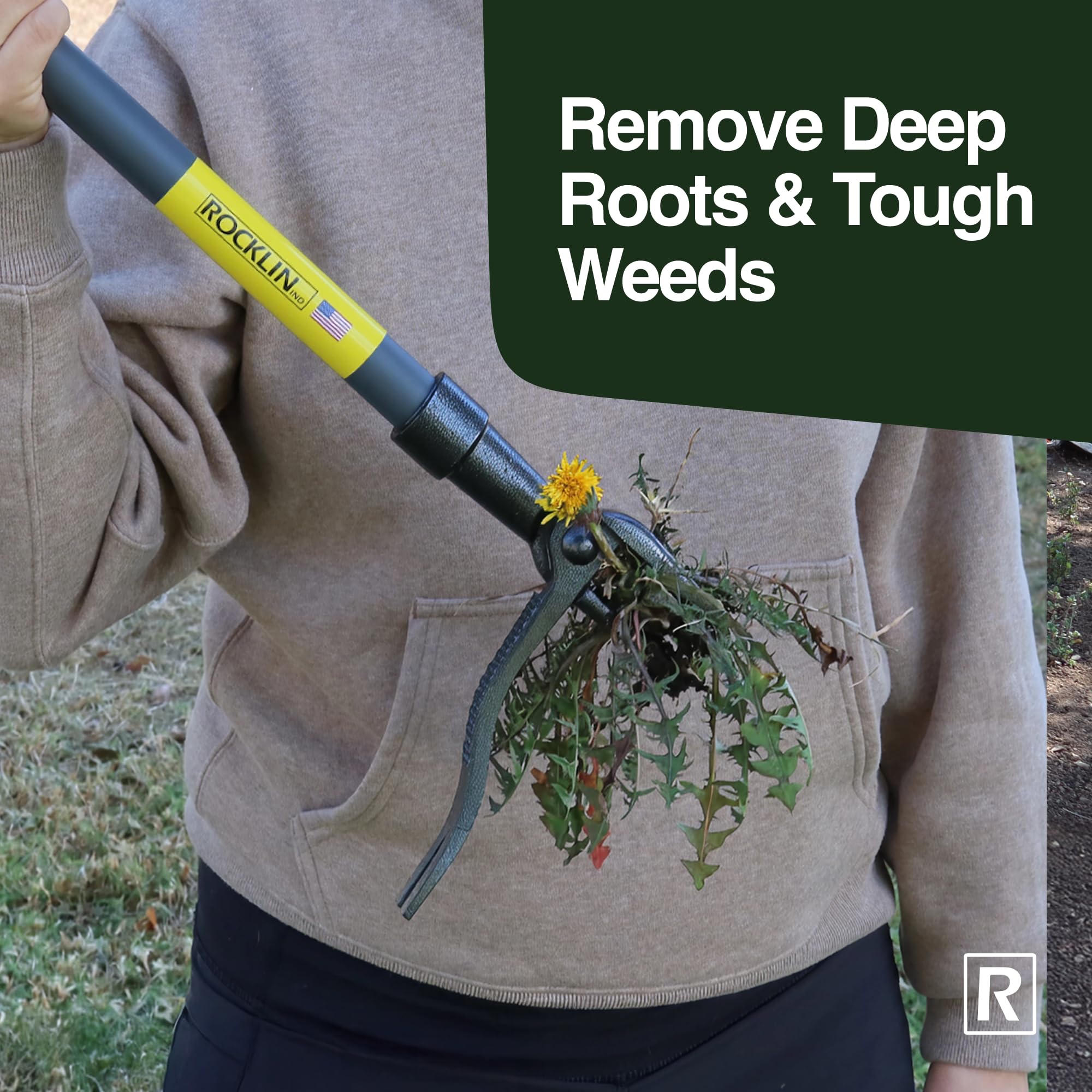 Rocklin Stand Up Weed Puller in packaging