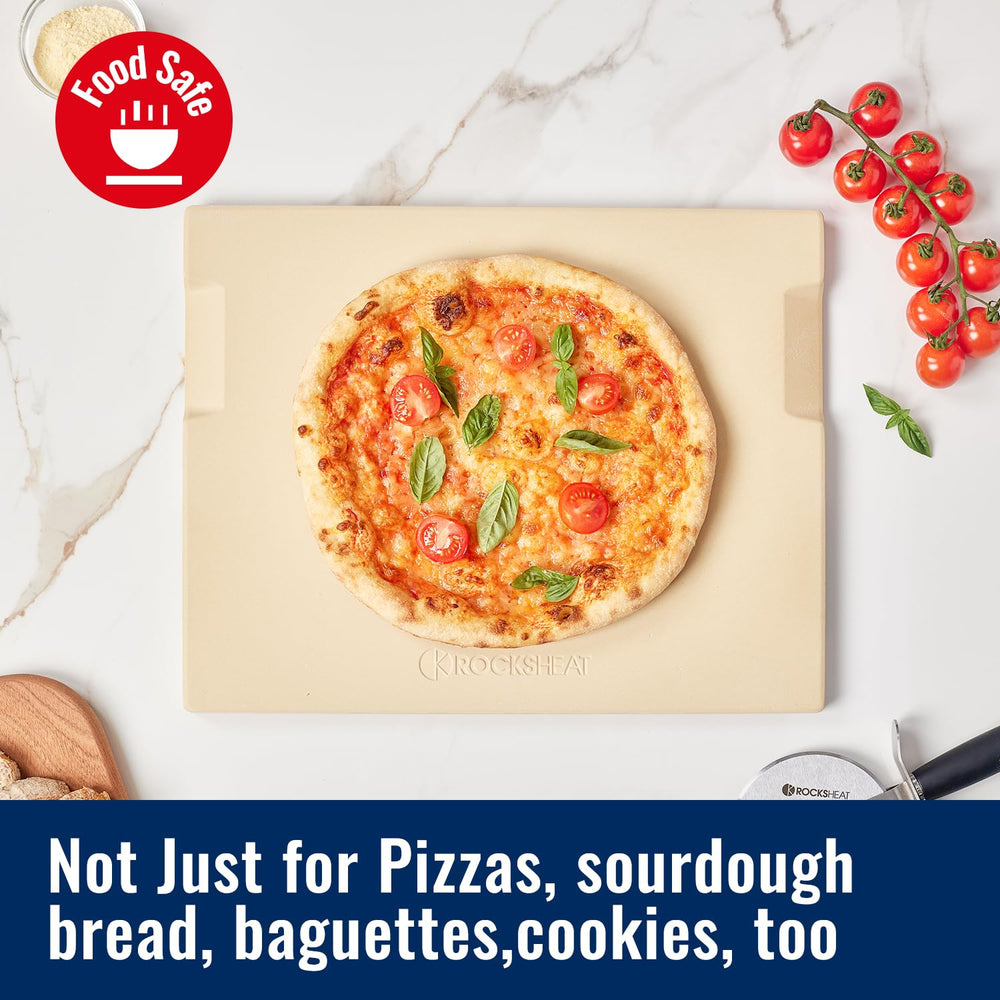 ROCKSHEAT Pizza Stone with cookies