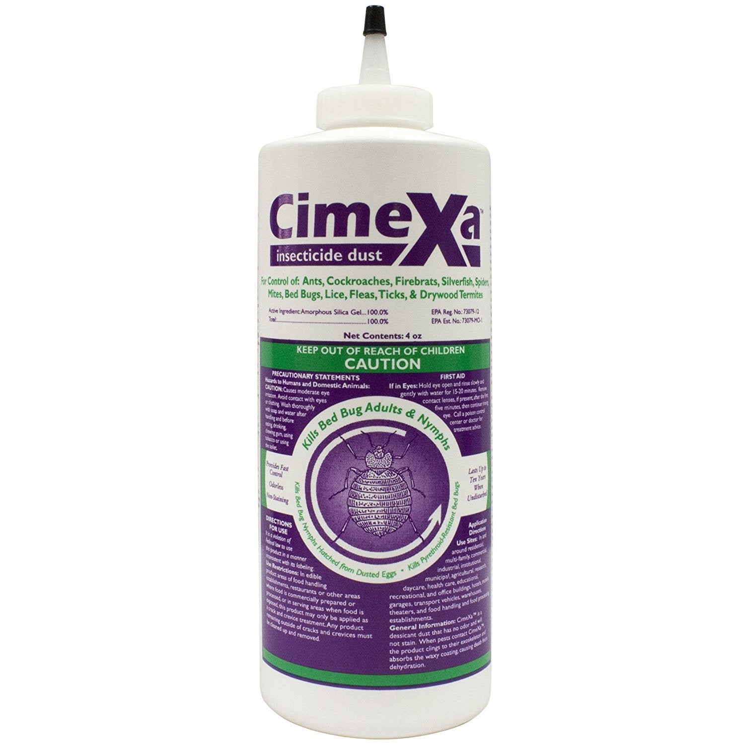 Rockwell Labs Cimexa Insecticide Dust 4oz white powder packaging