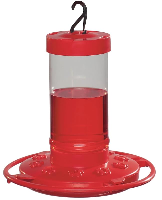 Rocky Mountain Goods Hummingbird Feeder front view with red design