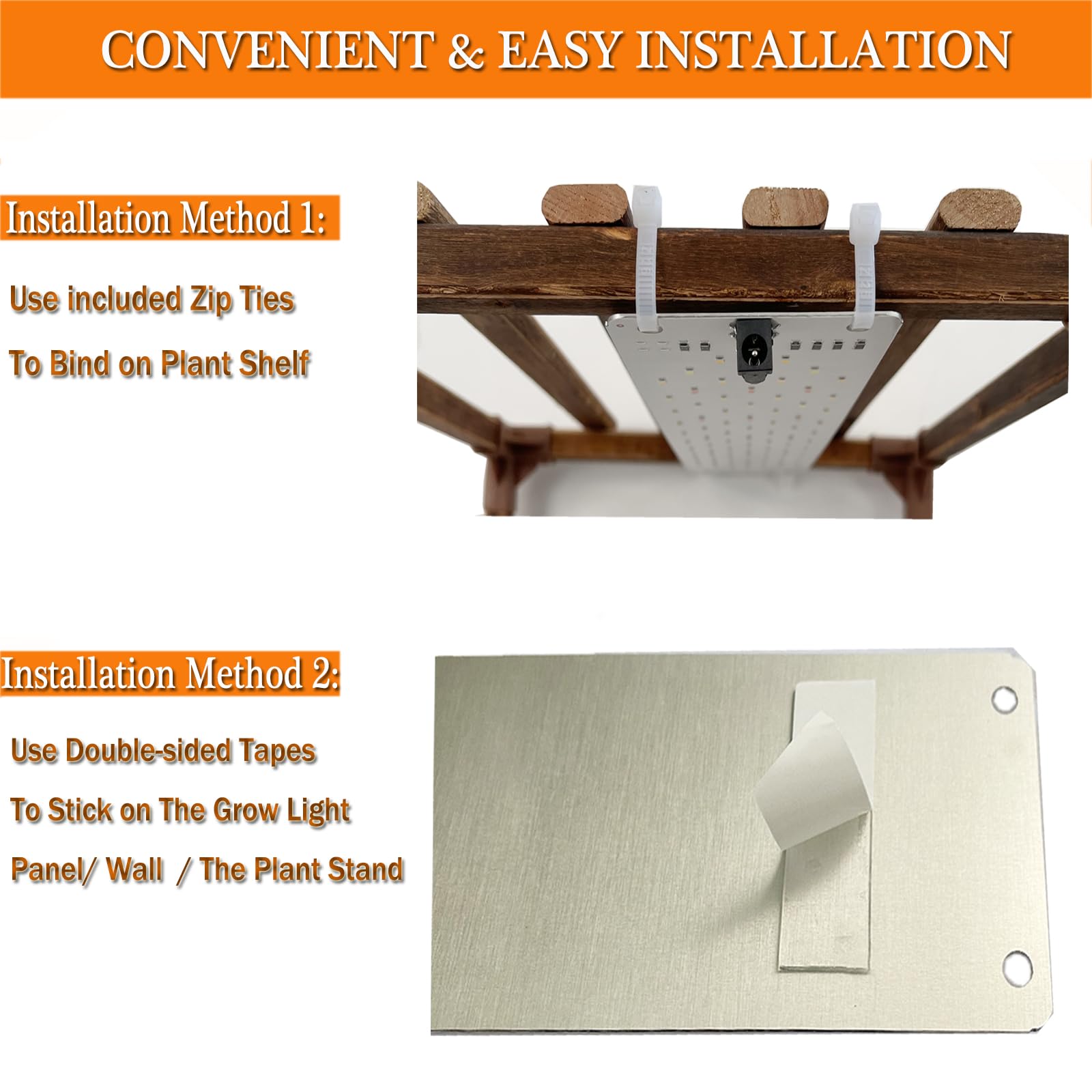 Rocoking grow light with timer and power adapter