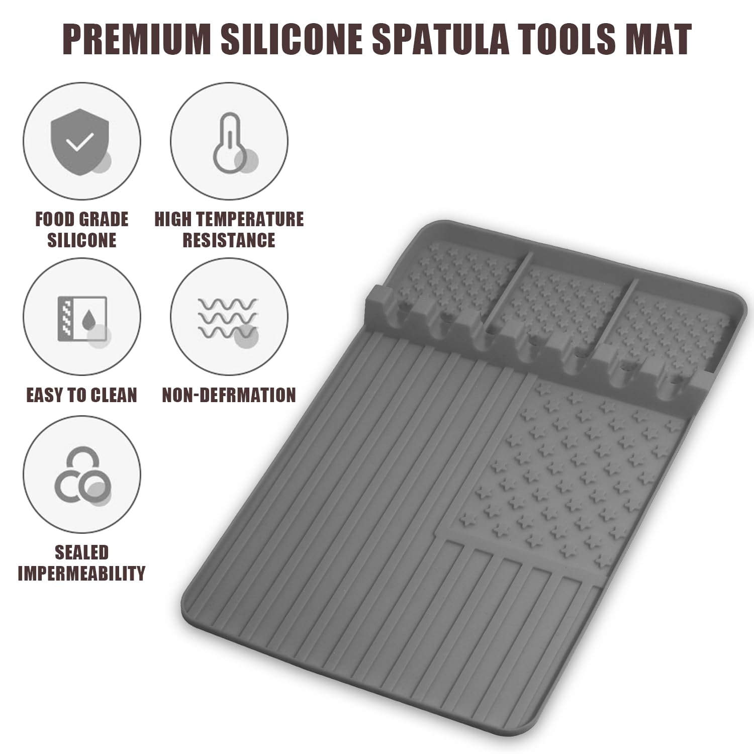 Rodnsurw Silicone Grill Mat close-up of anti-slip design