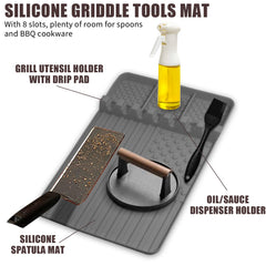Rodnsurw Silicone Grill Mat rolled up for storage