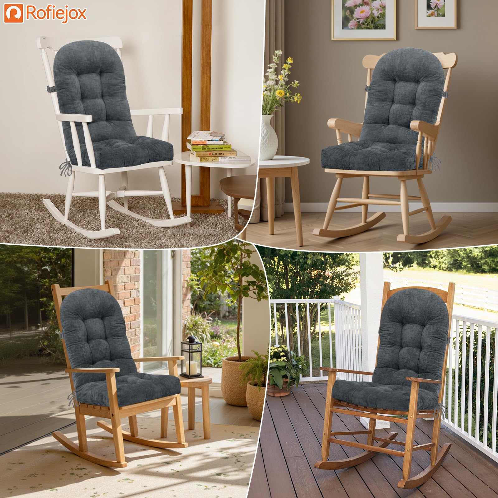 ROFIEJOX Rocking Chair Cushion packaging view