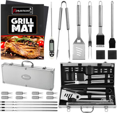 ROMANTICIST 23pcs BBQ Grill Accessories Set in aluminium case
