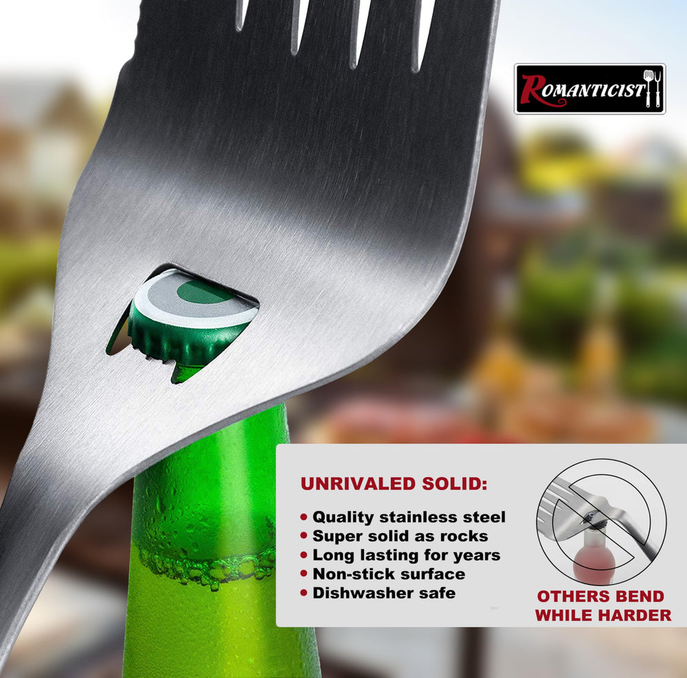 ROMANTICIST steel grilling tongs with locking tab