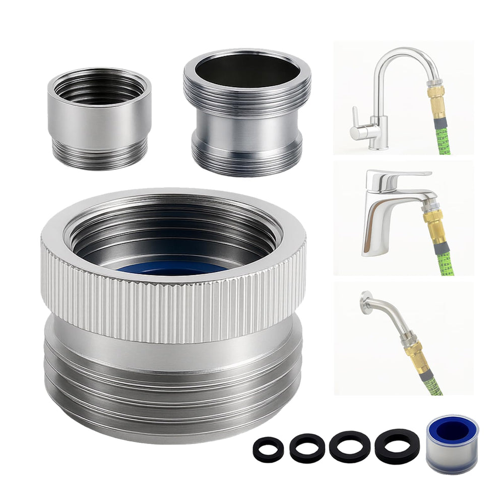 ROOGSIH Faucet Adapter 3-Piece Set in Chrome Brass