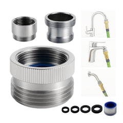 ROOGSIH Faucet Adapter 3-Piece Set in Chrome Brass