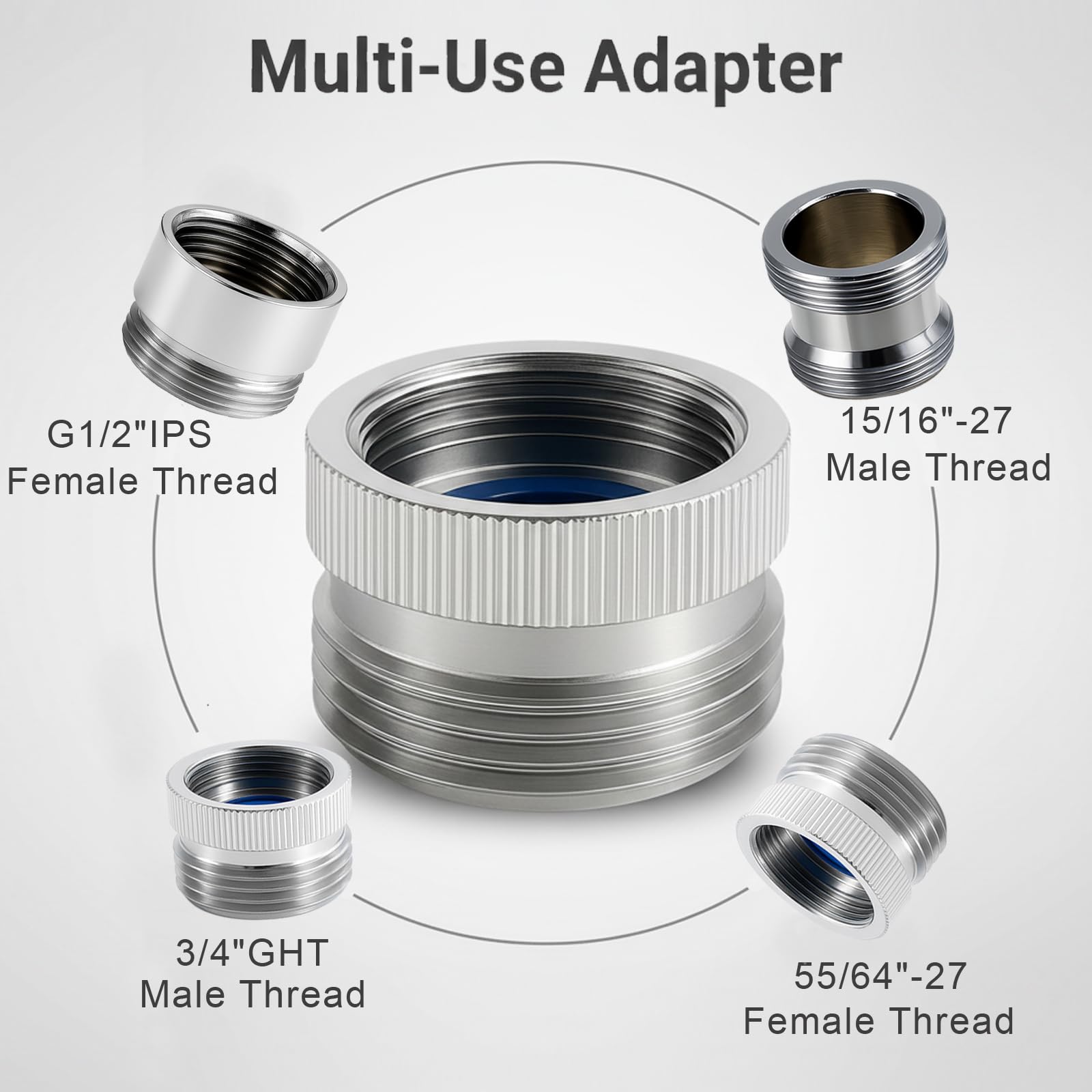 ROOGSIH Faucet Adapter components including all adapters