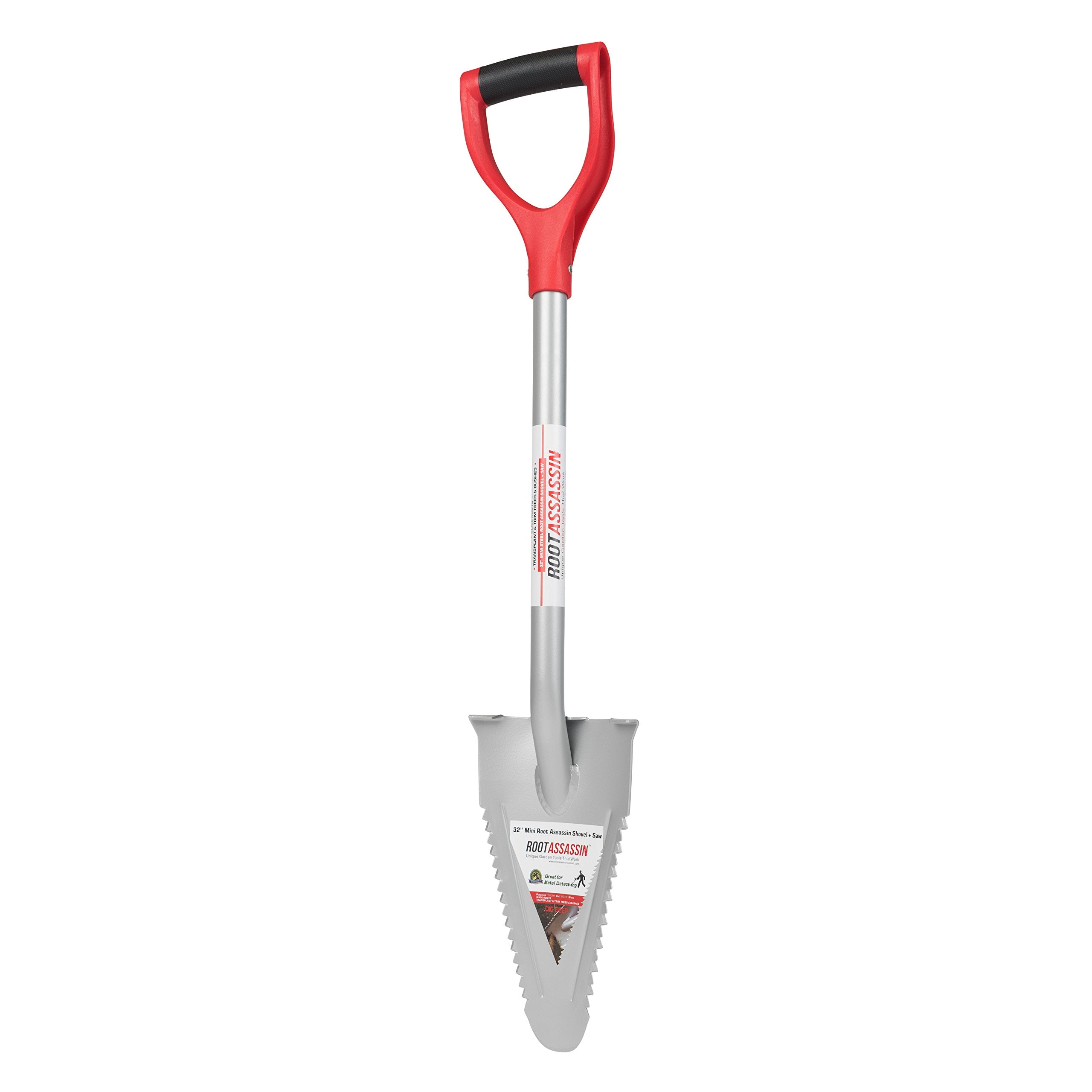 ROOT ASSASSIN 32-inch Mini Garden Shovel/Saw front view
