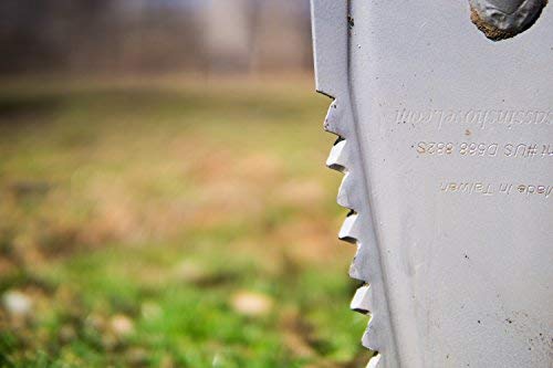 ROOT ASSASSIN shovel angled view showcasing its serrated blade
