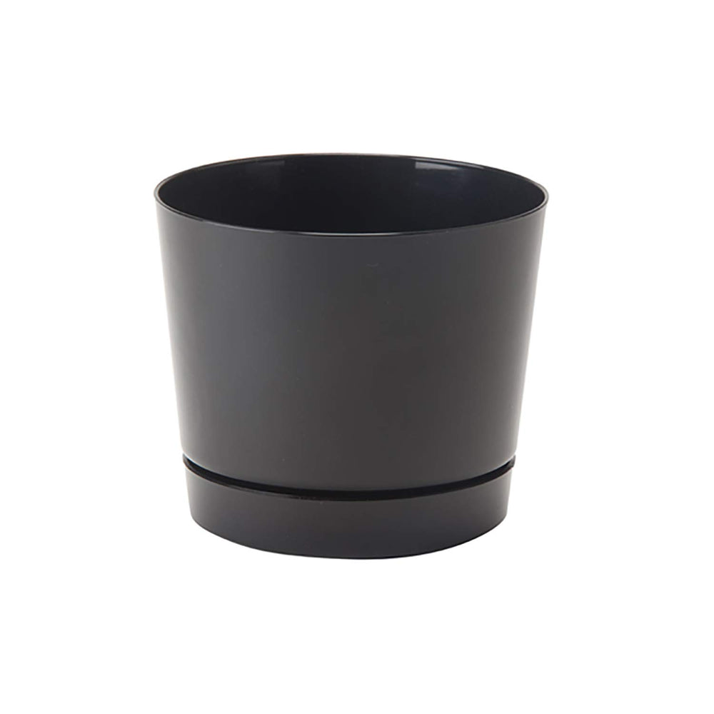 Root & Vessel 6-Inch Full Depth Round Cylinder Pot in glossy black