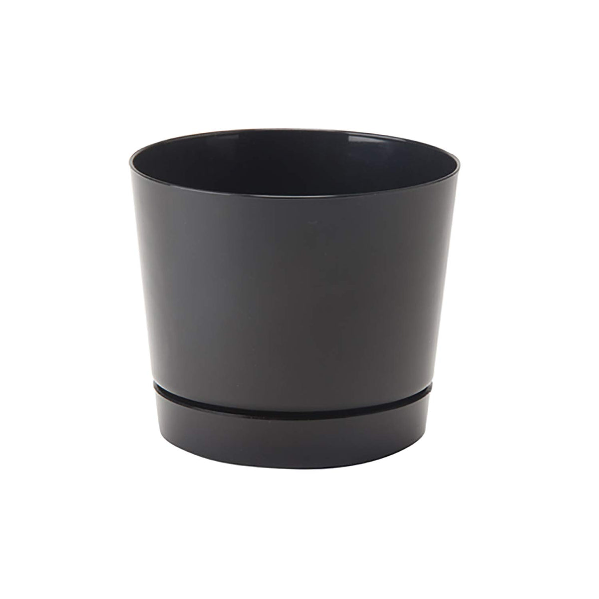 Root & Vessel 6-Inch Full Depth Round Cylinder Pot in glossy black