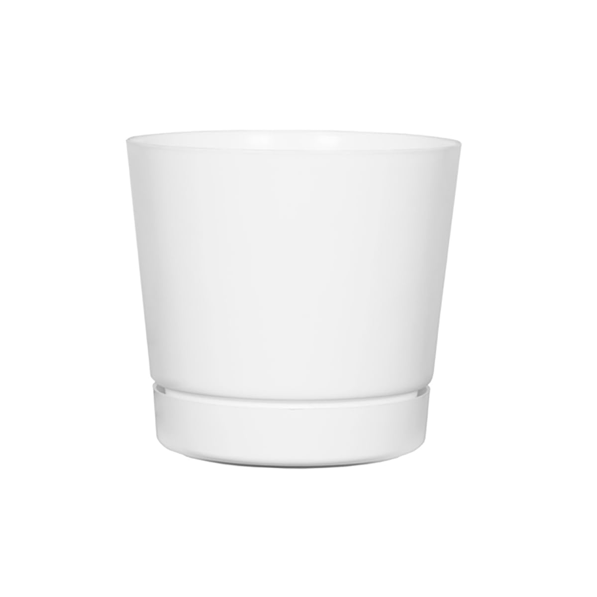 Root & Vessel 8-Inch Full Depth Cylinder Pot, White, front view