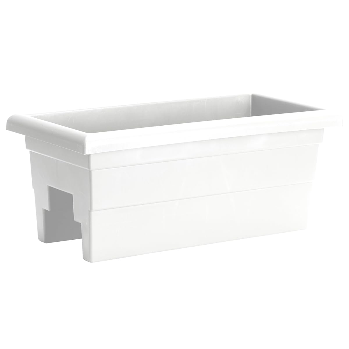 Root & Vessel Countryside Railing Planter Box 24 Inch in White, front view