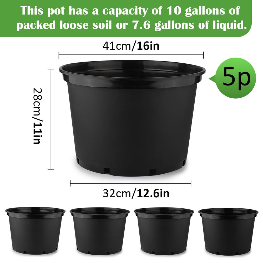 RooTrimmer 10 Gallon Plastic Nursery Pot side view showing drainage holes