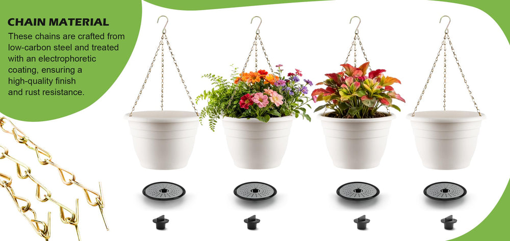 RooTrimmer 10 Inch Hanging Planter showing woven design