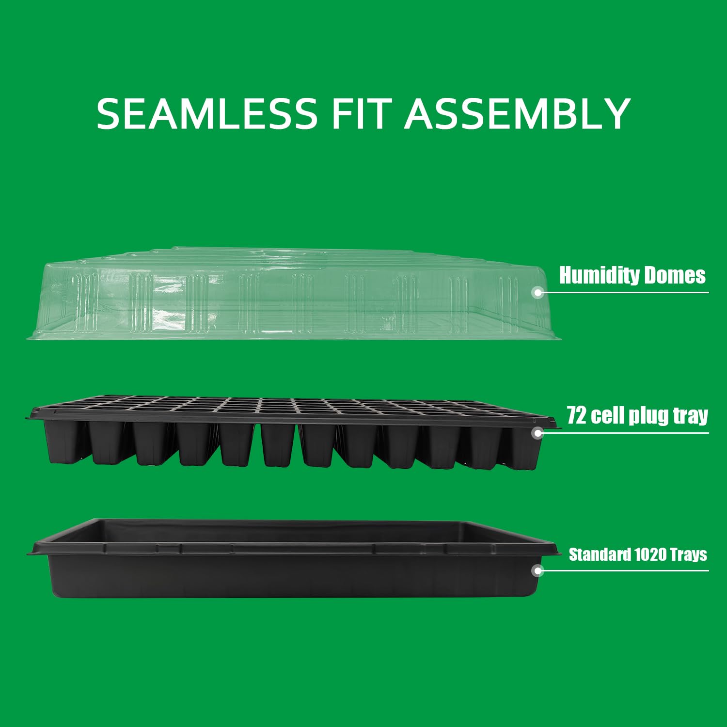 RooTrimmer 10 Pack 1020 Trays in use for transporting seedlings