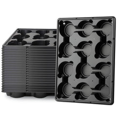 RooTrimmer 12 Cell Round Nursery Pot Tray front view with 12 cells