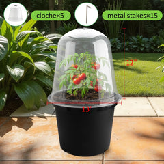 RooTrimmer 13 Inch Garden Cloches showing adjustable ventilation holes