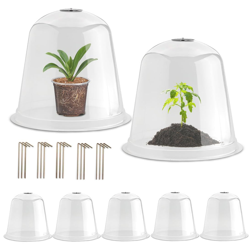 RooTrimmer 13 Inch Humidity Dome Garden Cloches clear design front view