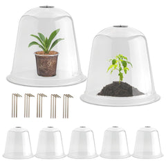 RooTrimmer 13 Inch Humidity Dome Garden Cloches clear design front view