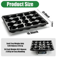 RooTrimmer 20-cell plant tray showing drainage holes